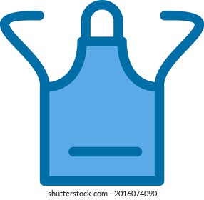 Apron Filled Blue Vector Icon Design
