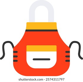 Apron Flat Style Icon Design