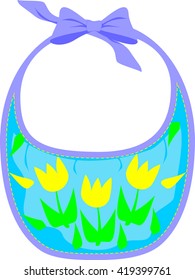 apron with flowers, scrapbooking,Vector