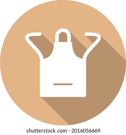 Apron Glyph Circle Vector Icon Design
