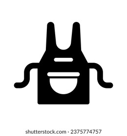 gráfico vectorial de ilustración de icono de glifo de apron. Ilustración de elemento simple gráfico vectorial, adecuado para aplicaciones, sitios web y presentaciones aisladas en fondo blanco