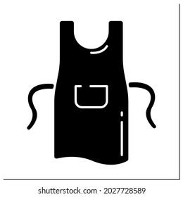 Apron Glyph Icon. Personal Protective Equipment. Special Equipment For Surgeons. Medical PPE Concept.Filled Flat Sign. Isolated Silhouette Vector Illustration