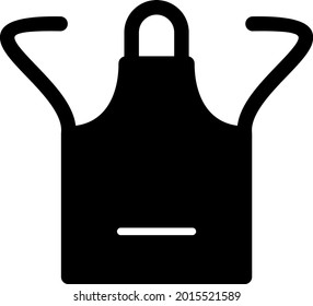 Diseño de iconos de vectores de glifos de Apron
