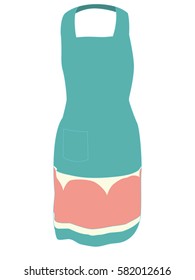 Apron green realistic vector illustration isolated