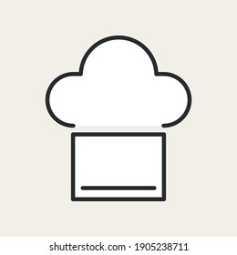 Icono de Apron, vectores de ícono de Chef, Panadería y pasteles conjunto de elementos de diseño vectorial, herramientas de cocina, tienda de pan, icono y símbolo
