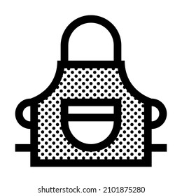 Apron. Icon Filled with Dots.