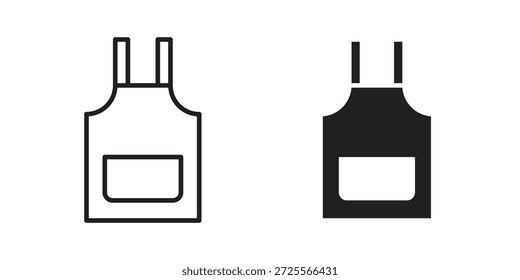 Apron icon in filled, thin line, stroke style for website and apps