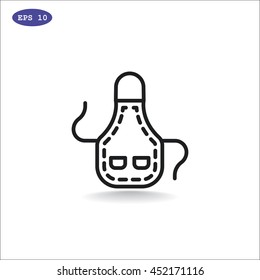 Apron icon flat.