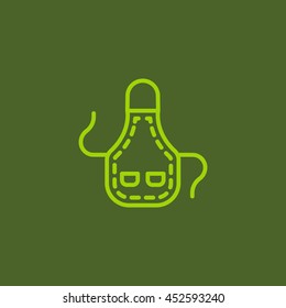 Apron icon flat.
