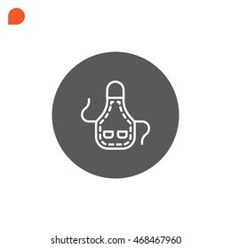 Apron icon flat.