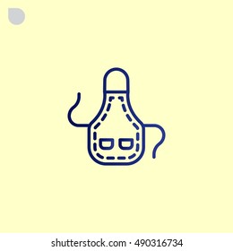 Apron icon flat.