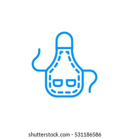 Apron icon flat.