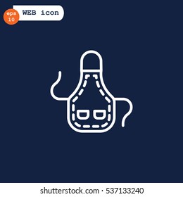 Apron icon flat.