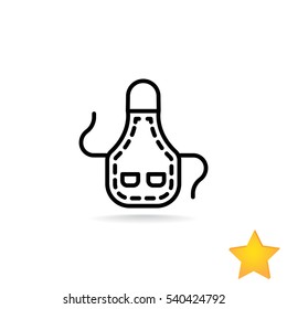 Apron icon flat.