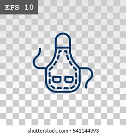 Apron icon flat.