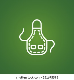 Apron icon flat.
