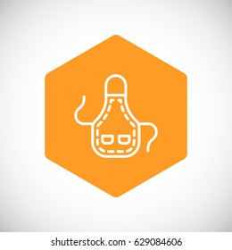 Apron icon flat.