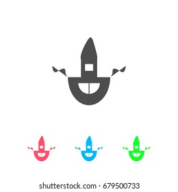 Apron icon flat. Color pictogram on white background. Vector illustration symbol and bonus icons