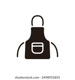 Apron icon. Flat silhouette version.