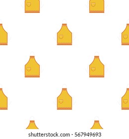 Apron icon in flat style isolated on white background. Kitchen pattern stock vector illustration.