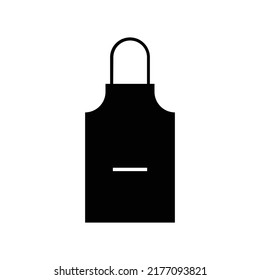 Apron icon, full black. Vector illustration, suitable for content design, website, poster, banner, menu, or video editing needs