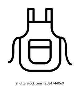 Apron icon illustration in line style. Perfect for website mobile app presentation. Suitable for any user interface and user experience