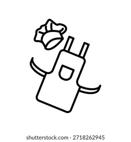 Ícone de apron ilustração vetor modelo de design