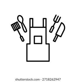 Ícone de apron ilustração vetor modelo de design
