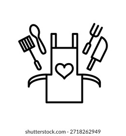 Ícone de apron ilustração vetor modelo de design