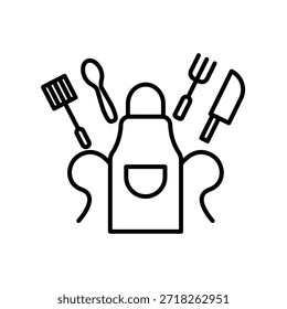 Ícone de apron ilustração vetor modelo de design