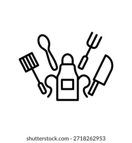 Ícone de apron ilustração vetor modelo de design