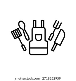 Ícone de apron ilustração vetor modelo de design