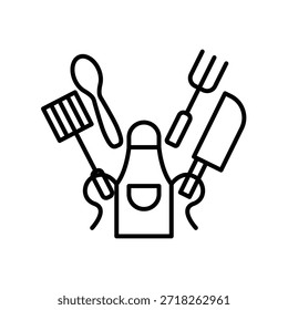 Ícone de apron ilustração vetor modelo de design