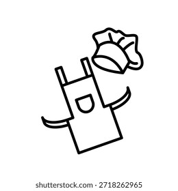 Ícone de apron ilustração vetor modelo de design