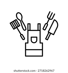 Ícone de apron ilustração vetor modelo de design