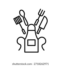 Plantilla de diseño de Vector de ilustración de icono de delantal