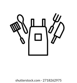 Ícone de apron ilustração vetor modelo de design