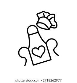 Ícone de apron ilustração vetor modelo de design