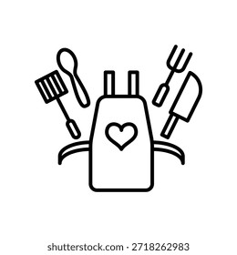 Ícone de apron ilustração vetor modelo de design