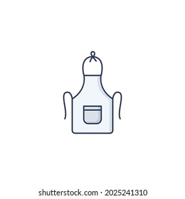 Icono Apron Aislado En Fondo Blanco