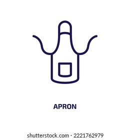 apron icon from kitchen collection. Thin linear apron, kitchen, restaurant outline icon isolated on white background. Line vector apron sign, symbol for web and mobile