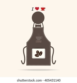 Apron icon, kitchen cooking sign vector illustration