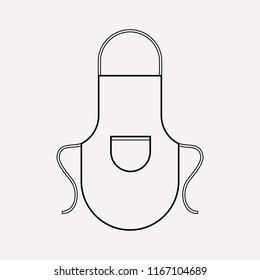 Apron icon line element. Vector illustration of apron icon line isolated on clean background for your web mobile app logo design.