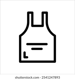 Apron icon line vector symbol