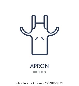 Apron icon. Apron linear symbol design from Kitchen collection. Simple outline element vector illustration on white background