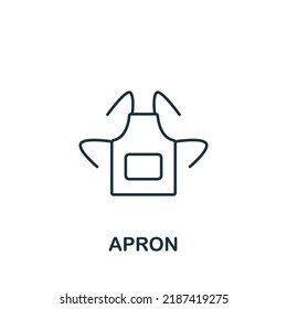 Icono de Apron. Icono de cocina simple monocroma para plantillas, diseño web e infografías