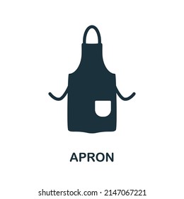 Apron icon. Monochrome simple Apron icon for templates, web design and infographics