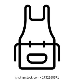 Icono Apron con estilo de contorno. Adecuado para el diseño de sitios web, logotipo, aplicación e interfaz de usuario.