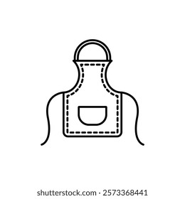 Apron icon Outline thin set