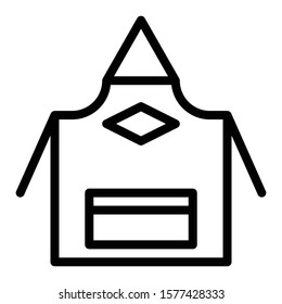 apron icon outline vector design